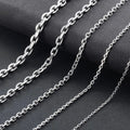 Minimal Silver O-Chain Necklace — Stainless Steel