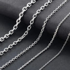 Minimal Silver O-Chain Necklace — Stainless Steel