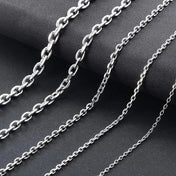 Minimal Silver O-Chain Necklace — Stainless Steel
