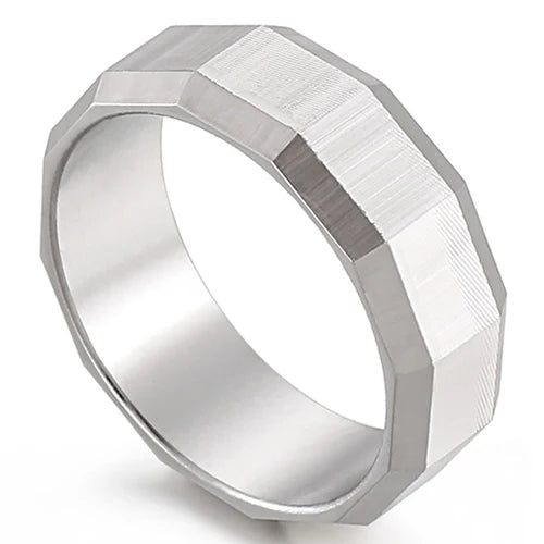 Vintage Stainless Steel Men's Finger-Rings Black Shell Ring For Men Boys Male Mens Jewellery 2022 Items