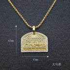 Iced Out The Last Supper Pendant Necklace — Stainless Steel