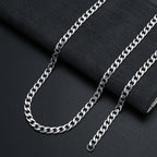 Width 6MM Stainless Steel Men's Chain Necklace Hip Hop Rock Style Jewelry Titanium Steel Cuban Link Necklace drop shipping