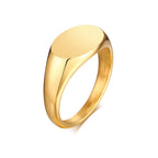 Square Signet Pinky Ring — Stainless Steel