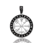Vintage Viking Stainless Steel Viking Compass Necklace Pendant Men Chains Biker Nordic Odin Rune Pendant Amulet Jewelry