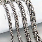 HNSP STAINLESS STEEL Twisted Rope CHAIN NECKLACE FOR MEN Versatile Neck Jewelry Pendant Black/Gold Chain Accessories