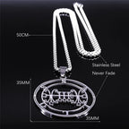 Baphomet Steel Pendant Seal Sallos Men/women Satan