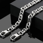9MM Stainless Steel Chain Men's Bracelets On Hand Necklace For Men Chokers Length Adjustable Fashion Male Iron