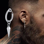 Spike Single Huggie Earrings — Stainless Steel