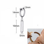 Spike Single Huggie Earrings — Stainless Steel