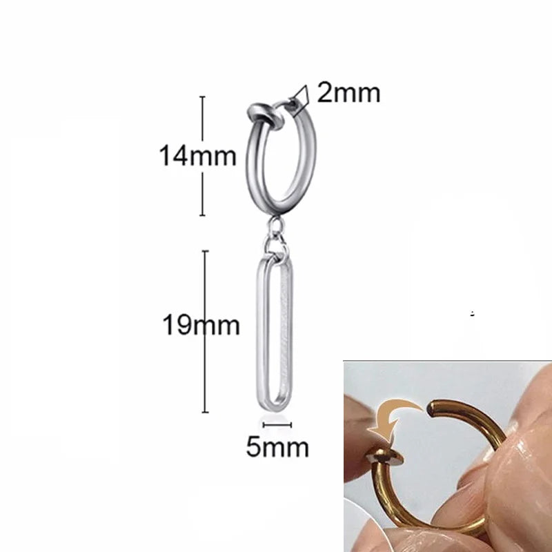 Spike Single Huggie Earrings — Stainless Steel