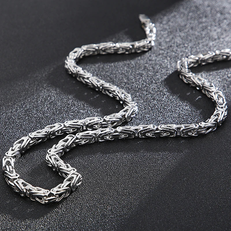 50-65CM 25.5" 6MM Chain Necklace Choker for Men Luxury Gold Color Stainless Steel Men's Necklaces Best Friends Birthday