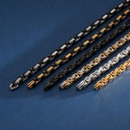 4/5/6/8mm Width Royal Box Chain Necklace For Men Male Stainless Steel Long Necklace Personalise Jewelry Boyfriend Gift