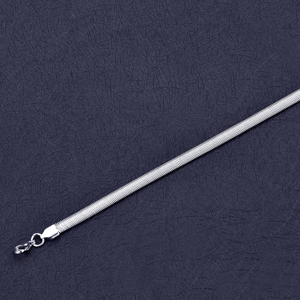 Snake Chain Link Bracelet 6mm — 316L Stainless Steel, 18cm & 20cm