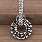 Slavic Norway Valknut with the Elder Futhark Runes Pagan Amulet Pendant Men Necklace Scandinavian Viking Jewelry