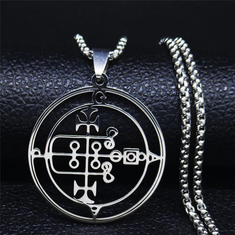 Demon Silver Pendant Seal Men/women Satan Gaap