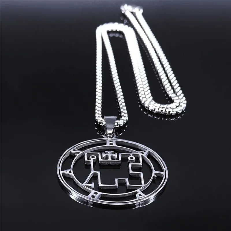 Statement Pendant Necklace — Stainless Steel