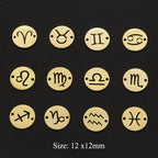 Zodiac Sign Charm Earrings Set — Stainless Steel