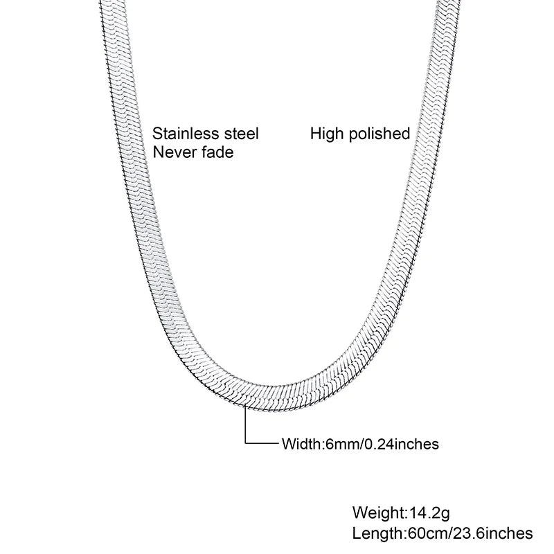 Gold Snake Chain Necklace — 38-60cm