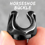 Simple Punk Retro Black Stainless Steel Mens Rings for Women Couple Lover Boy Girlfriend Biker Jewelry Creativity Gift