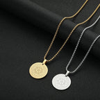 CHENGXUN The Seal of The Seven Archangels Amulet Pendant Necklaces Men Women Pentagram The Sigil of Ameth Talisman Necklace Gift