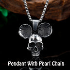 Sliding Skull Pendant Necklace — Stainless Steel