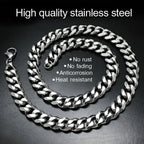 Men's Cuban Link Chain Size 3.6/5/6/7/8/9mm Men's Punk Necklace Stainless Steel Male Fashion Jewelry Gifts for Men