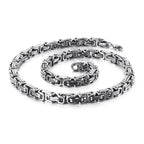 4/5/6/8mm Width Royal Box Chain Necklace For Men Male Stainless Steel Long Necklace Personalise Jewelry Boyfriend Gift
