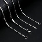 Rhombus Chain Necklace 2mm & 3mm — Stainless Steel, 50cm & 60cm