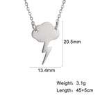 My Shape Lightning Necklaces For Women Tooth Mountain Heart Stainless Steel Necklace Choker Fashion Jewelry Gifts For friend