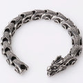 Gothic Stainless Steel Men's Dragon Head Chain Bracelets Vintage Chromme Bracelet Man Jewellery Gifts For Boyfriend
