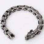 Gothic Stainless Steel Men's Dragon Head Chain Bracelets Vintage Chromme Bracelet Man Jewellery Gifts For Boyfriend