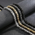 50-65CM 25.5" 6MM Chain Necklace Choker for Men Luxury Gold Color Stainless Steel Men's Necklaces Best Friends Birthday