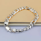 Punk Link Chain Bracelet in Silver Tone Color