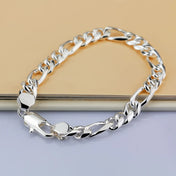 Punk Link Chain Bracelet in Silver Tone Color
