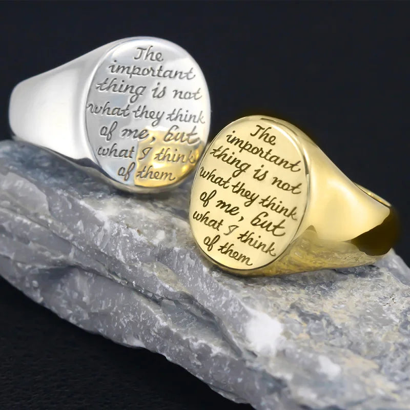 Signet Letter Ring — 925 Silver