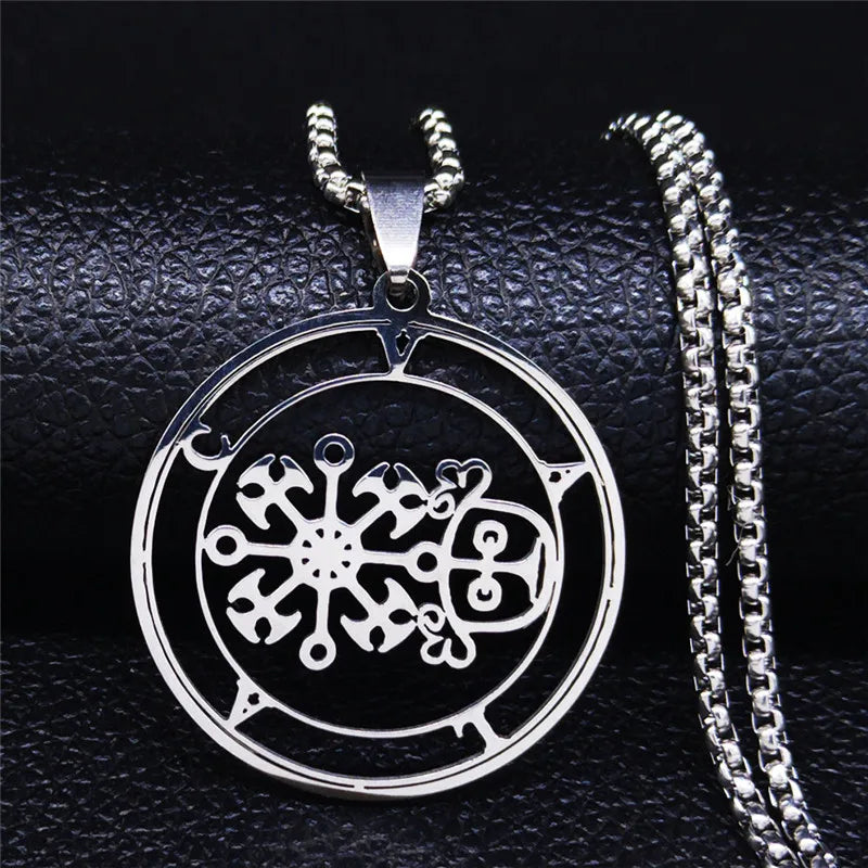 Demon Seal Pendant — Silver Stainless