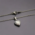 Tiny Heart Locket Pendant Necklace