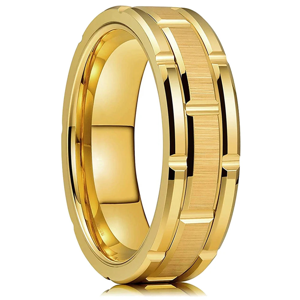 Fashion Black Stainless Steel Rings for Men With Guitar String Inlay Guitarist Ring For Musician Wedding Jewelry Drop