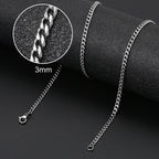8mm 6mm Classic Cuban Chain Stainless Steel Necklace For Men's Women Chains Around The Neck Gold Silver Color Necklace Gift