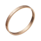 Luxury Roman Royal Classic Titanium Steel Hemp Rope Buckle Open Bangle Bracelets Fashion Type C Twisted Numeral For Men