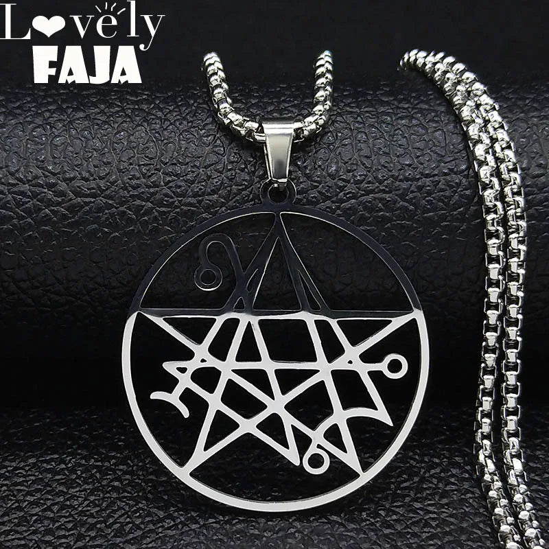 Necronomicon Satan Pendant Necklace — Stainless Steel