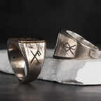 925 Silver Viking Ring Vegvisir Trendy Male Ring Single Ring Fashion Jewelry