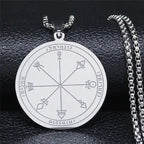 Solomon Seal Protection Pendant — Stainless