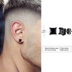Iced Out Triangle Zircon Stud Earrings — SS