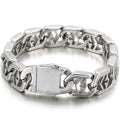 Polished Stainless Steel Hand Bands Bracelet for Men Mannen Armband Men's Cross Jewellery Accessories Chain Bracelets
