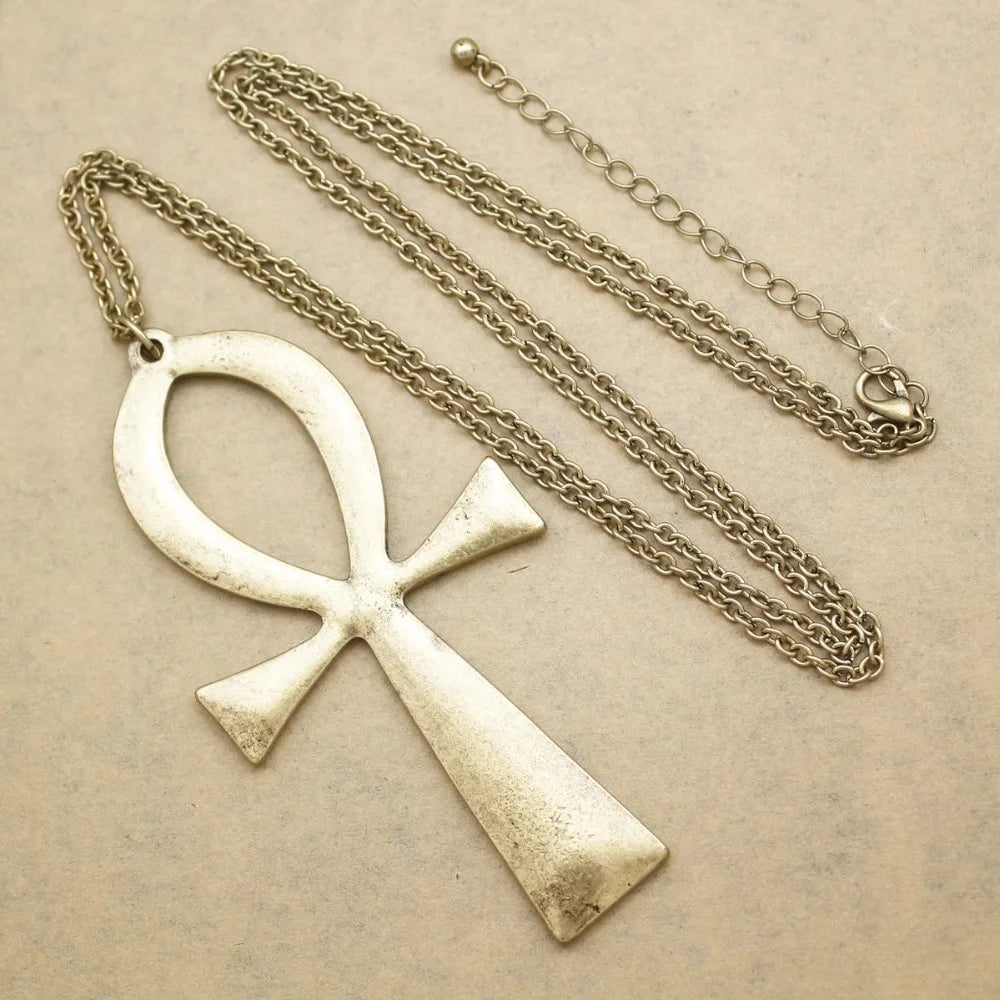 Big Egyptian Ankh Cross Pendant — Stainless Steel