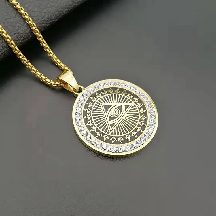 Eye of Providence Gold Pendant Necklace