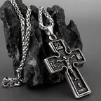 Jesus Christ Cross Pendant Necklace — 316L Stainless Steel