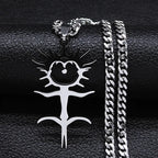 Statement Chain Pendant Necklace — Stainless Steel