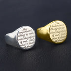 Signet Letter Ring — 925 Silver